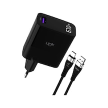 Linktech G860 Premium 67W Gan USB + Type-C Şarj Aleti Type-C Kablo Set