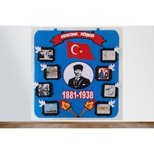 Zakp12 Atatürk Köşesi Panosu Zeminli Keçeden Eğitim Materyali