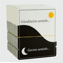 2li Gece Gündüz Bileklik Kartı-siyah N145 Çok Renkli