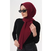 Alivascarf Pratik Hazır Çıtçıtlı Büzgülü Tesettür Şal Bordo