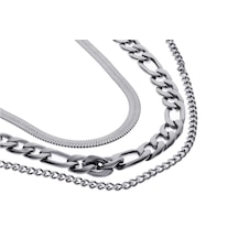 Kadın Üçlü Model Silver Renk Çelik Kolye