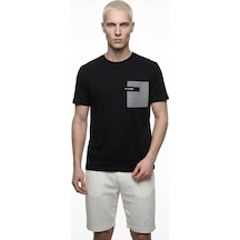 Loft Baskılı Siyah Erkek T-shirt Lf2041129