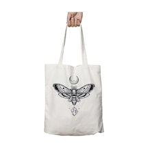 Art Hediye Moth By İki Tarafı Kalıcı Baskılı Yıkanabilir Çanta Çok Renkli