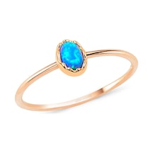 Rose Altın Oval Opal Yüzük Ayk975Yz20 Altınsepeti