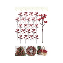 Yenigeldi 10 Adet 18 Cm Kokina Red Berry Yılbaşı Süsü Yılbaşı Uğuru T-105, Kırmızı Diğer