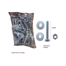 Civata 8m 45mm Pul+somun+civata Paket 20 Li