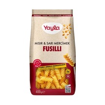Yayla Mısır & Sarı Mercimek Fusilli 400 Gr 8'li Paket