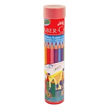 Faber Castell Metal Tüpte 12'li Kuru Boya Seti Kalemtraş Hediyeli Çok Renkli