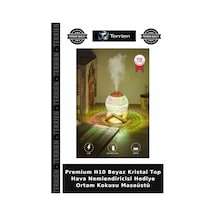 Premium H10 Beyaz Kristal Top Hava Nemlendiricisi Hediye Ortam Kokusu Masaüstü