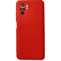 Newface Xiaomi Redmi Note 10 Kılıf Nano İçi Kadife Silikon - Kırmızı