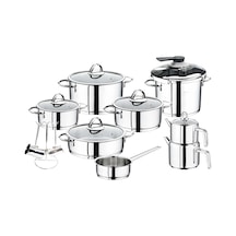 Oms 18 Parça Silindir Set Ezme Çelik Kulp 1087 Sade