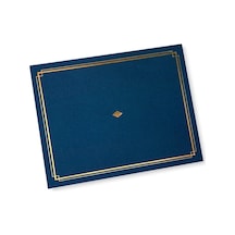 Sertifika Tutucu, Altın Folyo Detaylı Mavi, 8.5" X 11" Belgelere Uyar, 36 Adet 54516 Çok Renkli