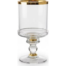 Lorena Gold Krıstal Mumluk 7x7x14 Cm Şeffaf