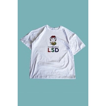 Startmore Psychedelic Lsd Oversize Tişört Beyaz