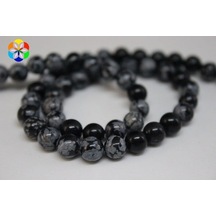 Kar Tanesi Obsidyen Taşı 6Mm/5 Adet