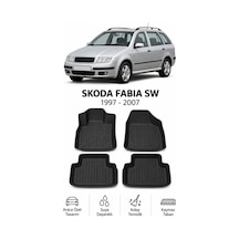 Skoda Fabia Sw 2004 Karbon Desenli Premium 3d Havuzlu Oto Paspas Kaymaz & Koku Yapmaz