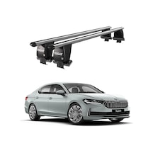 Royal Skoda Superb 2015 Ve Sonrası Uyumlu Gri Kilitli Ara Atkı Port Bagaj Tavan Barı