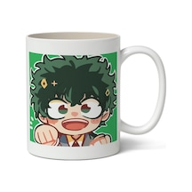 My Hero Academia Deku Anime Baskılı Beyaz Porselen Kupa Bardak Beyaz