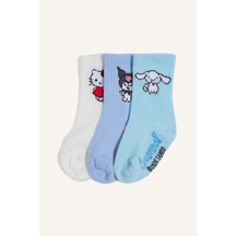 Defacto Hello Kitty 3lü Uzun Çorap Kız Bebek H5565a5nskr1 Çok Renkli-kr1
