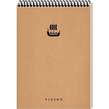 Keskin La Plume Viking 17x24cm Bloknot Kraft Kapak 60yp. Çizgili Üstten Spiralli 145491-99