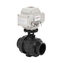 Unox Ø20 24v Dc Elektrik Aktüatörlü U-pvc Küresel Vana Asit İçin