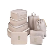 Maiyame Seyahat Depolama Seti 9 Parça - Bej: Ayakkabı Çantası, Giyim Poşetleri, Dijital Cihaz Kutusu İle Ev Ve Seyahat İçin Organizasyon Bej