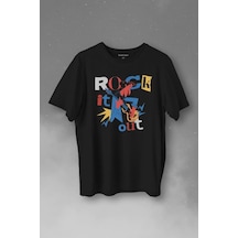 Rockstar Rock It Out Guitar Gitarist Baskılı Tişört Unisex T-shirt 001