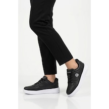Walkway Siyah Beyaz Bağcıklı Hafif Esnek Unisex Günlük Ayakkabı Bst-2081 G Siyah - Beyaz