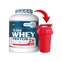 Whey Protein 2257 Gr Çilek Aromalı Protein Tozu 24 Gram Protein 74 Servis Shaker Hediyeli