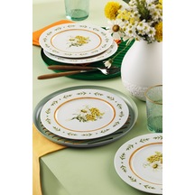 Kütahya Porselen Bellis 4 Parça 21 Cm Pasta Tabağı Çok Renkli