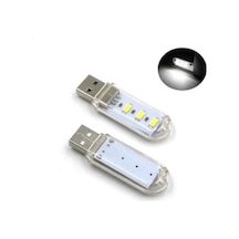 Taşınabilir Mini USB Beyaz LED Lamba 3 Ledli 5730 SMD Kamp Stick Beyaz