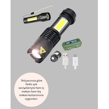 Znv Zenvia Mey İthalat Suya Dayanıklı 4 Modlu Mini Led El Feneri Znv2025 Cmn Renkli