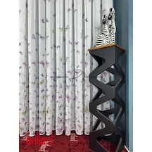 Tül Perde Brillant Marka Kelebek Desen 2025 Yeni Koleksiyon Ekru