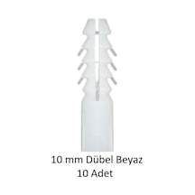 Dübel, 10 Mm Beyaz Dübel, 10 Adet