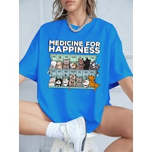 Noıssey Urban Pop Graphic Kadın Tişört Koleksiyonukod 5233 Bebe Mavi