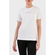 Calvin Klein Bayan T Shirt J20j221065 Yaf Beyaz