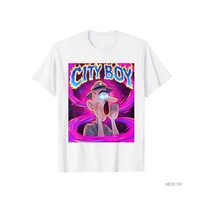 Flood Of Style Şehir Çocuğu Brainrot Meme Reaksiyonu Yüksek Sesle Komik Karikatür T-shirt Erkekler Kadınlar Beyaz