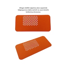 Çalışma Masası Düzenleyici Keçe Bilgisayar Mouse Pedi Masa Üstü Düzenleyici Mat 70x32 Cm Turuncu