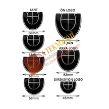 Bmw Uyumlu Logo Seti F44,f52,f82 Kasalara Fulsiyah-3pin-82mm