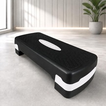 2 Kademeli Ayarlanabilir Step Tahtası, Kaymaz Yüzeyli Aerobik Step Platformu, Evde Fitness Kard