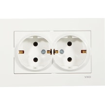 Karre Beyaz İkili Topraklı Priz