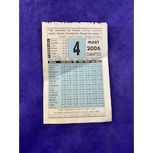 4 Mart 2006 Takvim Yaprağı - Nostalji Koleksiyonluk Takvim Yaprağı