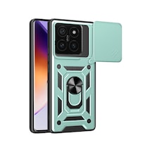 Mi 14t Pro Kılıf Pars Lens Yüzüklü Silikon - Yeşil Bz8683140854034