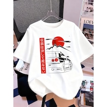 Noıssey Urban Pop Graphic Kadın Tişört Koleksiyonukod 5104 Beyaz1