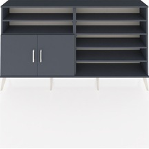 Arges Konsol 7 Raflı 2 Kapaklı 176x30x99 Antrasit-antrasit/çam Antrasıt/atlas Çam - Antrasıt
