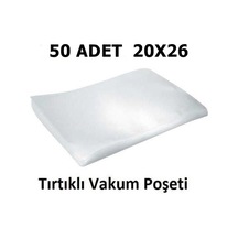 Tırtıklı Vakum Makinesi Poşeti Torbası- 20X26 Cm - 50 Adet