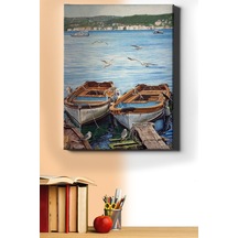 Webstyle Sayılarla Boyama Seti Kasnaklı Issızlıkta Kayıklar 60 X 75 Cm