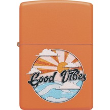 Zippo 231 Good Vibes Design Çakmak - 48847-127471 Kırmızı