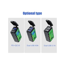 Supermarket1 Motosiklet Usb Şarj Cih. Sae Usb Adaptörü Pd+qc3.0, Su Geçirmez Şarj Cih. Voltmetre, Telefon/tab. İçin