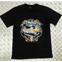 Stoned&Fame Unisex Impala Baskılı T-shirt SIYAH